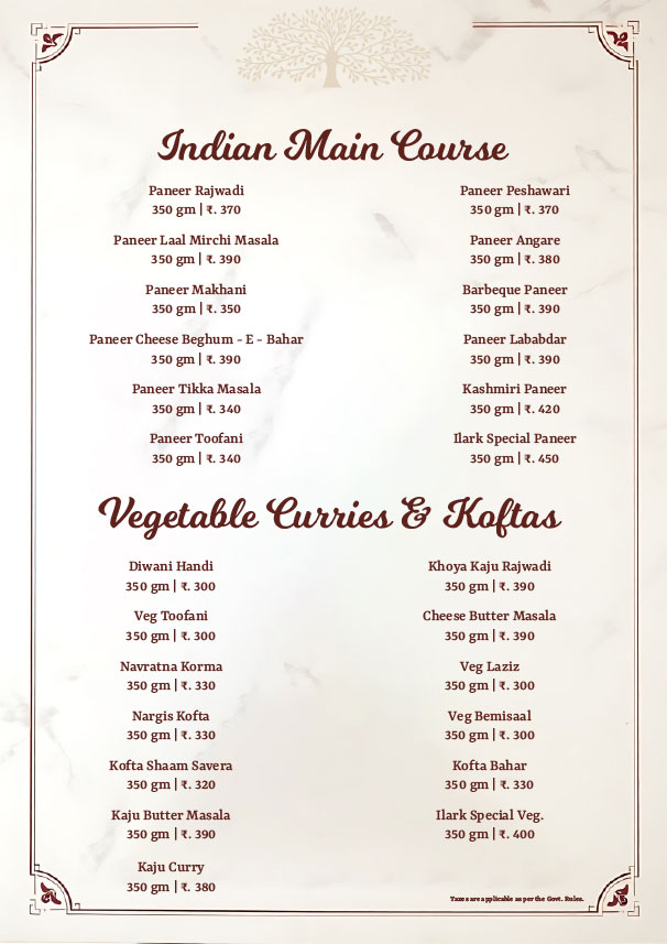 Menu Page 11